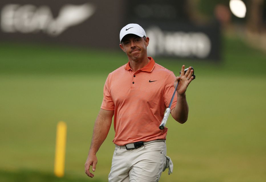Rory McIlroy reacts during the final round